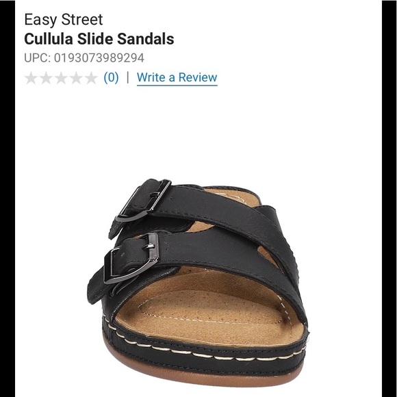 Cullula Sandals by Easy Street, w/ Adjustable Buckle, Comfort Design, 7.5 Wide - Picture 5 of 9